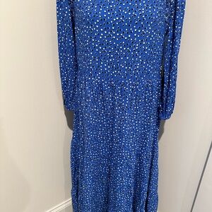 Zara Blue Long Sleeve Dress